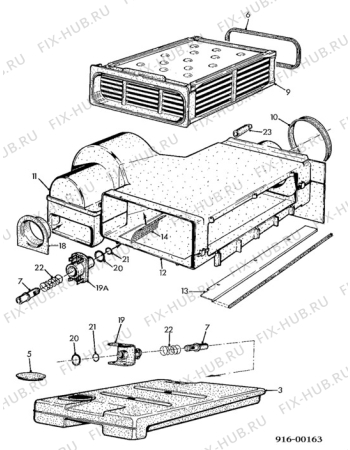 Взрыв-схема стиральной машины Castor C1500CDE - Схема узла Dryer equipment